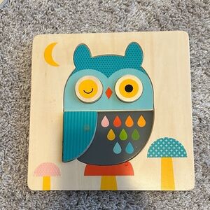 Petit Collage Owl Puzzle for Toddlers